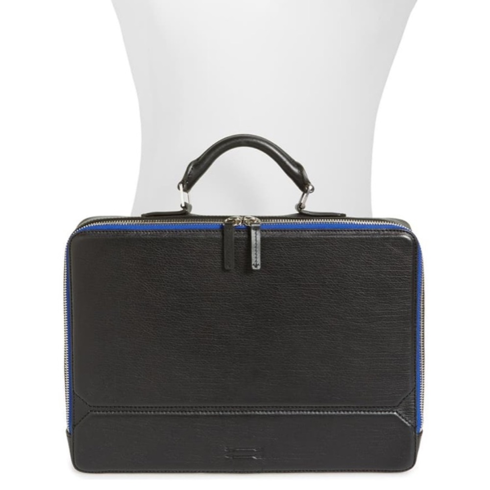 Ben Minkoff Mens Eton Leather Portfolio Briefcase